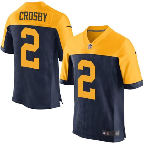 Nike Packers #2 Mason Crosby Navy Blue Alternate Men's Stitched NFL New Elite Jersey - Click Image to Close